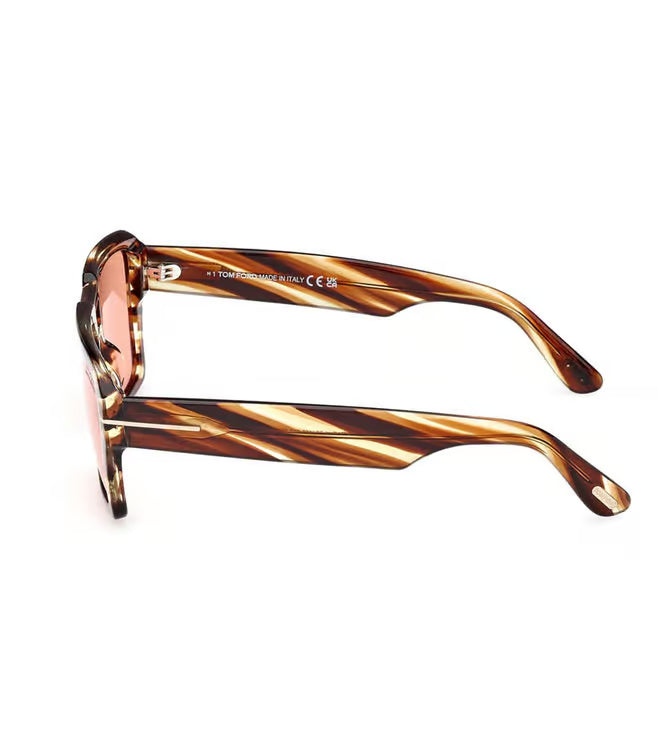 Tom Ford Brown UV Protected Square Sunglasses for Men FT1153 56 55E