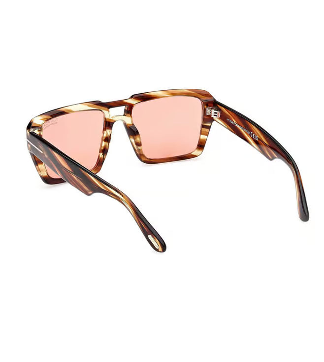 Tom Ford Brown UV Protected Square Sunglasses for Men FT1153 56 55E