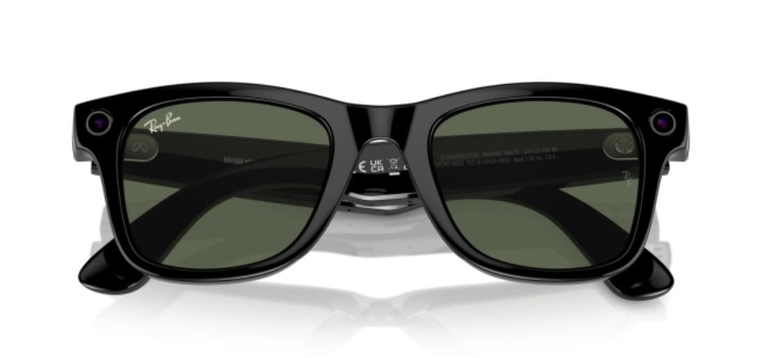 RAY-BAN I META WAYFARER SHINY BLACK-GEN 1
