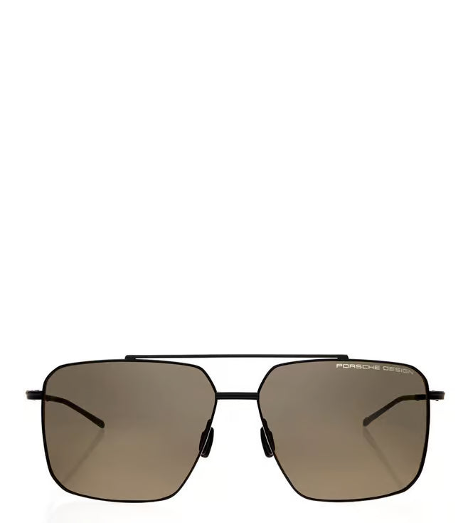 PORSCHE DESIGN Brown UV Protected Aviator Sunglasses for Men P8936 61A